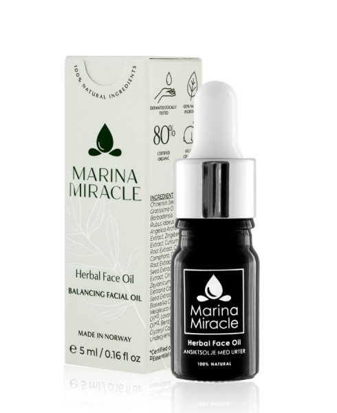 Bőrnyugtató & kiegyensúlyozó Arcolaj - Herbal Face Oil - 5 ml