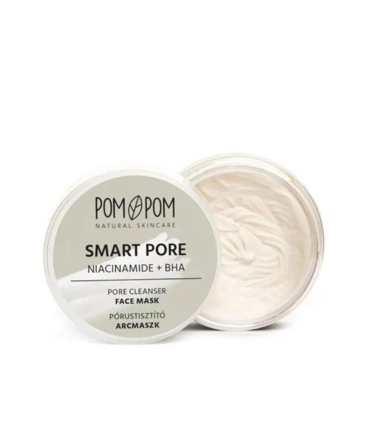 PomPom SMART PORE Niacinamide + BHA Pórustisztító Arcmaszk