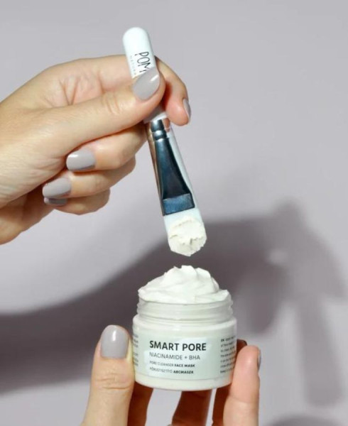 PomPom SMART PORE Niacinamide + BHA Pórustisztító Arcmaszk