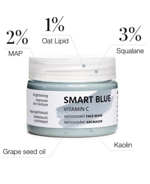 PomPom SMART BLUE Antioxidáns Arcmaszk C-vitaminnal